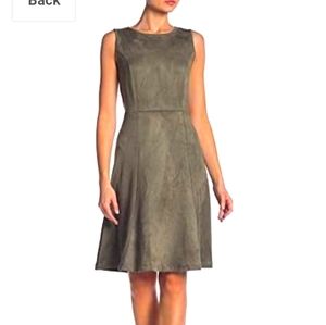 Philosophy SZ 8 Faux Suede Green Dress NWT